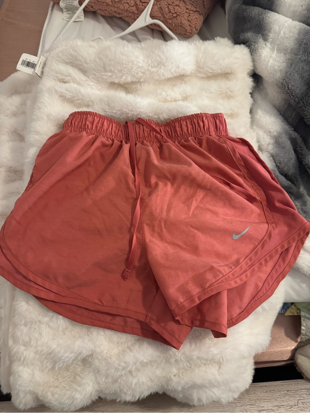 Nike Women’s Coral-Red Athletic Running Shorts